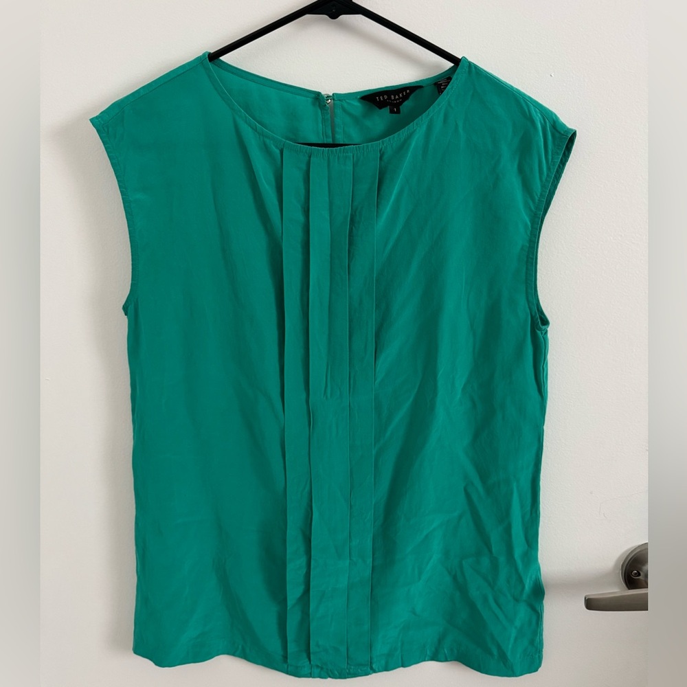 Ted Baker Turquoise Sleeveless Blouse